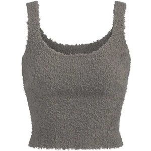 Skims Cozy Knit Tank, Size S/M, Color: Smoke
